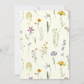 Dusty Blue Een beetje Wildflower Baby shower Kaart (Achterkant)