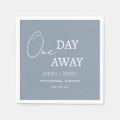 Dusty Blue een dag weg repetitie diner bruiloft Servet (Voorkant)