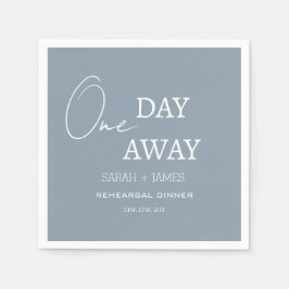 Dusty Blue een dag weg repetitie diner bruiloft Servet