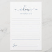 Dusty Blue, eenvoudig advies voor moeder om kaart  (Voorkant)