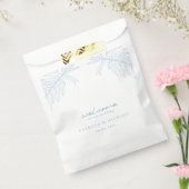 Dusty Blue eenvoudige botanische bruiloft Bedankzakje (Gezegeld)