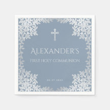 Dusty Blue Eerste Heilige Communie Elegante Jongen