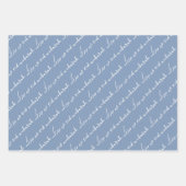 Dusty Blue Eid Mubarak Bilingual Inpakpapier Vel (Voorkant 2)