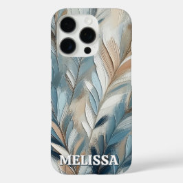 Dusty Blue Elegance in Acrylic With Name iPhone 16 Pro Hoesje