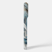 Dusty Blue Elegance in Acrylic With Name Case-Mate iPhone Case (Achterkant / Rechts)