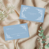 Dusty Blue Elegant Blank Tafel Nummer Plaats Kaart Plaatskaartje