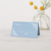 Dusty Blue Elegant Blank Tafel Nummer Plaats Kaart Plaatskaartje (Voorkant)
