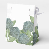 Dusty Blue Elegant Blue Floral Custom Wedding Bedankdoosjes (Achterkant)