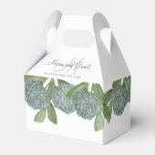 Dusty Blue Elegant Blue Floral Custom Wedding Bedankdoosjes (Achterkant)