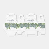 Dusty Blue Elegant Blue Floral Custom Wedding Bedankdoosjes (Uitgevouwen)