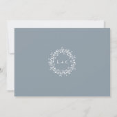 Dusty Blue Elegant Boho Wildflower bruiloft foto Save The Date (Achterkant)