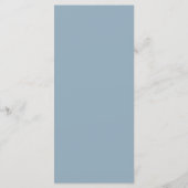 Dusty Blue Elegant Calligraphy Wedding Menu (Achterkant)