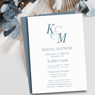 Dusty Blue Elegant Classic Eenvoudig Vrijgezellenf Kaart