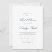 Dusty Blue Elegant Classic Script Vrijgezellenfees Kaart (Voorkant)