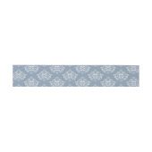 Dusty Blue Elegant Damask Invitation Bands Uitnodigingen Wikkel (Vlak)