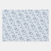 Dusty Blue Elegant Eucalyptus huwelijkscadeau Inpakpapier Vel (Voorkant 3)