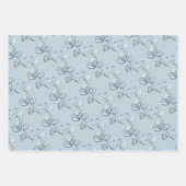 Dusty Blue Elegant Eucalyptus huwelijkscadeau Inpakpapier Vel (Voorkant)