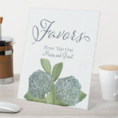 Dusty Blue Elegant Floral voor eenvoudige ontvangs Reclamebord Met Voetstuk (Insitu)