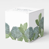 Dusty Blue Elegant Garden Floral Greenery Bedankdoosjes (Voorkant Zijde)