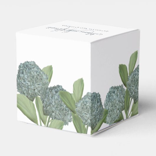 Dusty Blue Elegant Garden Floral Greenery Bedankdoosjes (Achterkant)