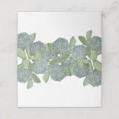 Dusty Blue Elegant Garden Floral Greenery Plaatskaartje (Buitenkant ongevouwen)