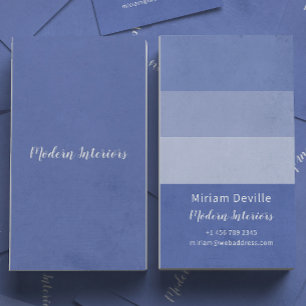 Dusty Blue Elegant Gradient Corporate Chic Visitekaartje