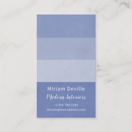 Dusty Blue Elegant Gradient Corporate Chic Visitekaartje (Voorkant)