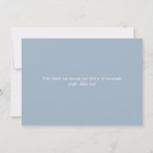 Dusty Blue Elegant Hart Script Bedankkaart (Achterkant)