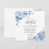 Dusty Blue Elegant Light Botanical Vrijgezellenfee Kaart (Voorkant / Achterkant)