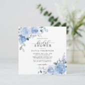 Dusty Blue Elegant Light Botanical Vrijgezellenfee Kaart (Staand voorkant)