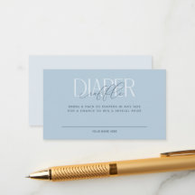 Dusty Blue Elegant Luier Raffle