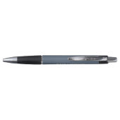 Dusty Blue Elegant Modern Simple Basic Name Title Pen (Achterkant)
