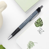 Dusty Blue Elegant Modern Simple Basic Name Title Pen