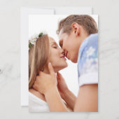 Dusty Blue Elegant Photo Wedding Bewaar de datum Save The Date (Achterkant)