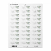 Dusty blue elegant romantische florale etiket (Full Sheet)