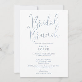 Dusty Blue Elegant Script Bruids Bunch Shower Kaart
