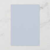 Dusty Blue Elegant Script Eenvoudige QR bruiloft R Informatiekaartje (Achterkant)