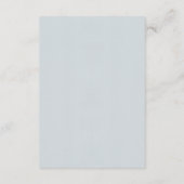 Dusty Blue Elegant Script Minimalistische bruiloft Informatiekaartje (Achterkant)