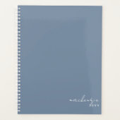 Dusty Blue Elegant Simple Minimalist Planner (Voorkant)
