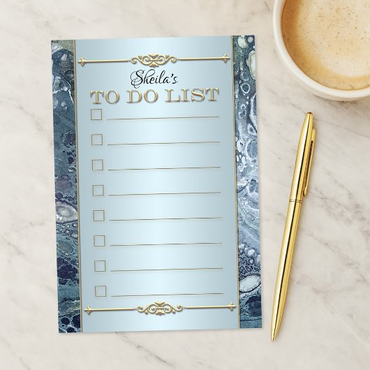 Dusty Blue Elegant to Do List Post It Notes