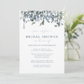 Dusty Blue Elegant Vrijgezellenfeest Kaart (Staand voorkant)