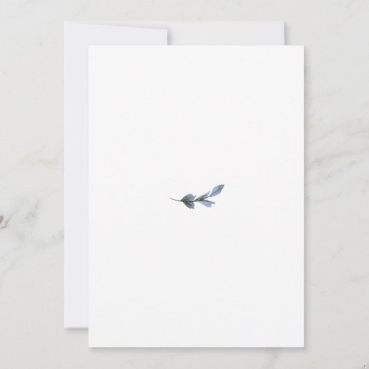 Dusty Blue Elegant Vrijgezellenfeest Kaart (Achterkant)