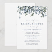 Dusty Blue Elegant Vrijgezellenfeest Kaart (Voorkant / Achterkant)