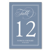Dusty Blue Elegant Wedding Kaart (Achterkant)