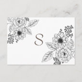 Dusty Blue Elegant White Gray Floral Heart Wedding Informatiekaartje (Achterkant)