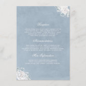 Dusty Blue en Baby's Breath Wedding Informatie Informatiekaartje (Voorkant)