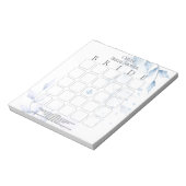 Dusty Blue en Bleke Lila olievlek Bingo Notitieblok (Linkerzijde)