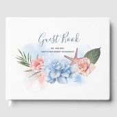 Dusty Blue en Blush Beach Bruiloft Gastenboek (Voorkant)