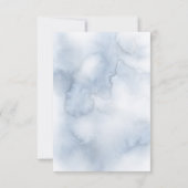 Dusty Blue en Blush Beach Bruiloft RSVP Kaartje (Achterkant)