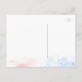 Dusty Blue en Blush Beach Save the Date Aankondigingskaart (Achterkant)